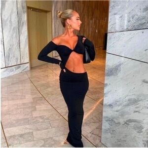 White Fox Boutique Black Cut-Out Dress